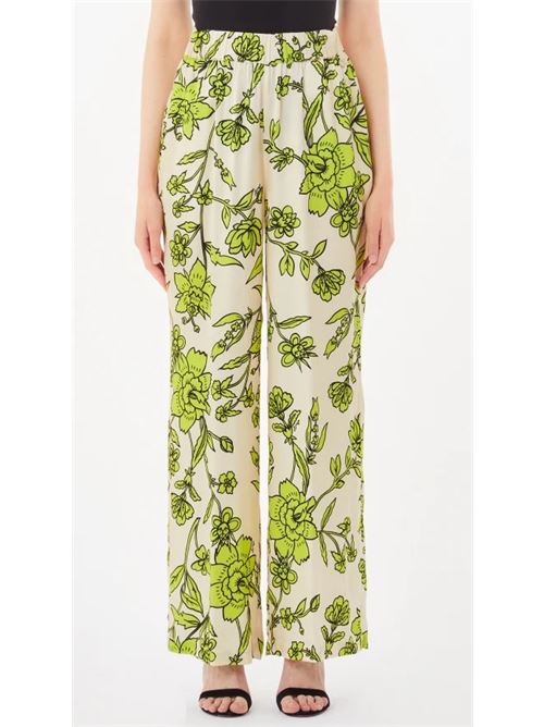 Pantaloni in raso con stampa Liu Jo | CA5396TS074.M9213